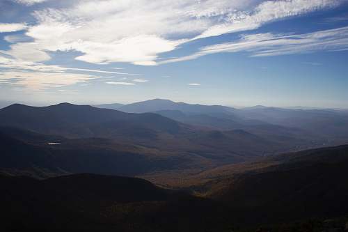 mountain range aerial view of mountains under cloudy sky clouds